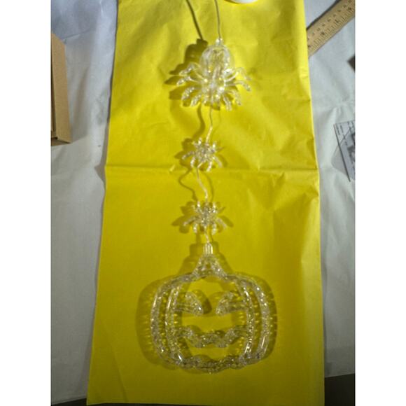 NWT Orange Pumpkin Spider Halloween String Lights Window Light Halloween Decor - Picture 10 of 12